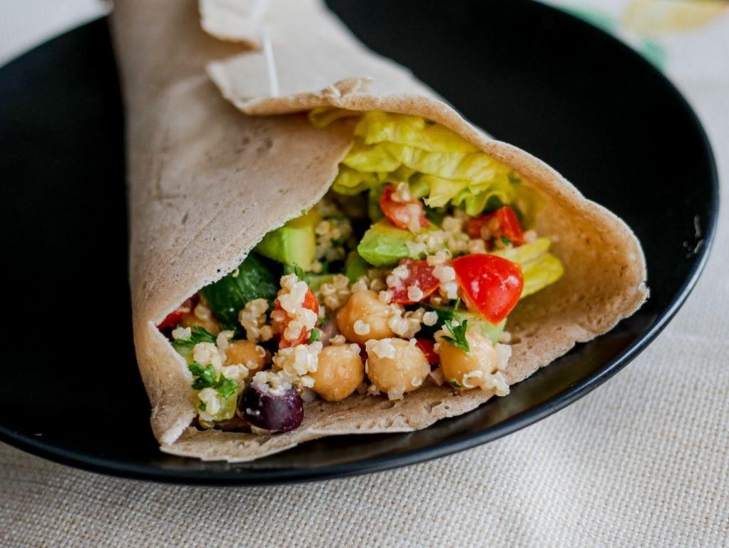 Mediterranean Quinoa Salad Wrap