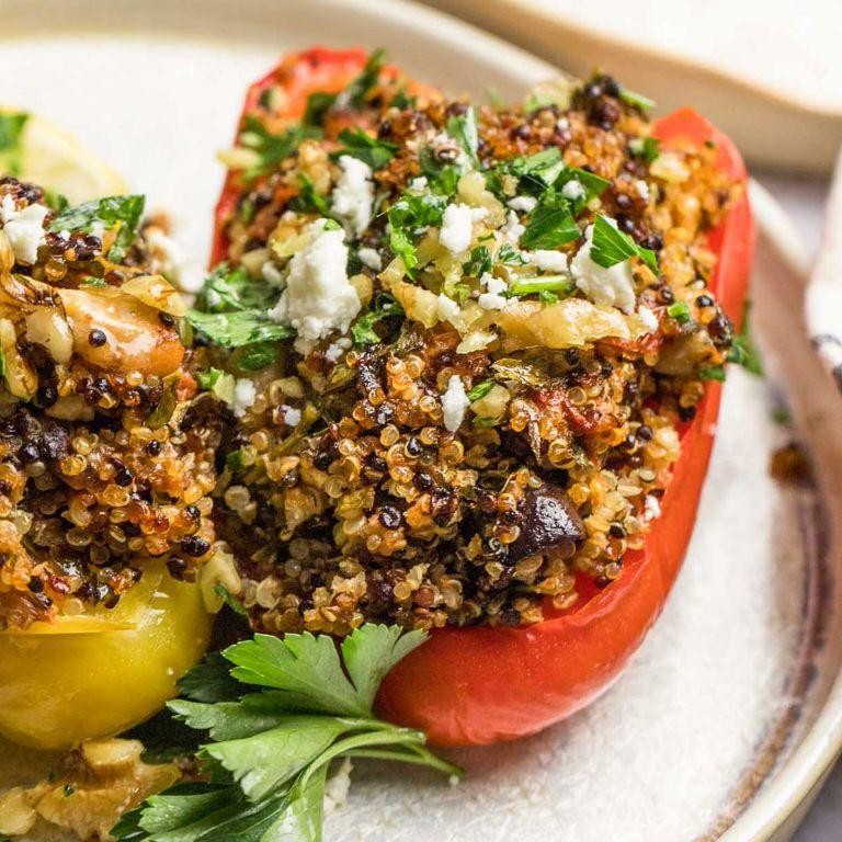 Mediterranean Quinoa Stuffed Peppers