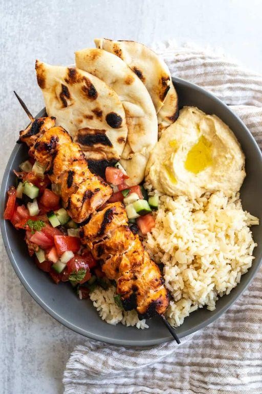 Mediterranean Rice Pilaf with Grilled Chicken