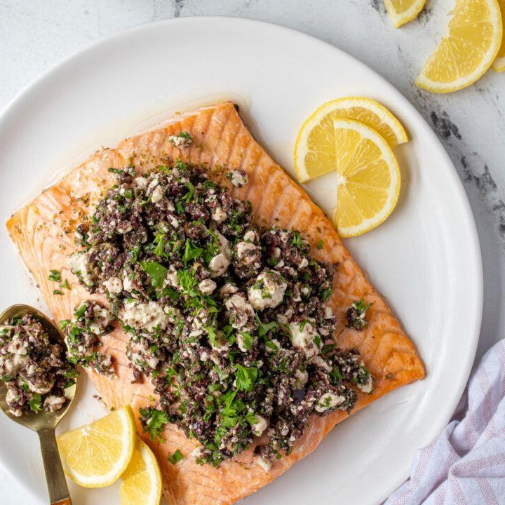 Mediterranean Salmon with Olive Tapenade