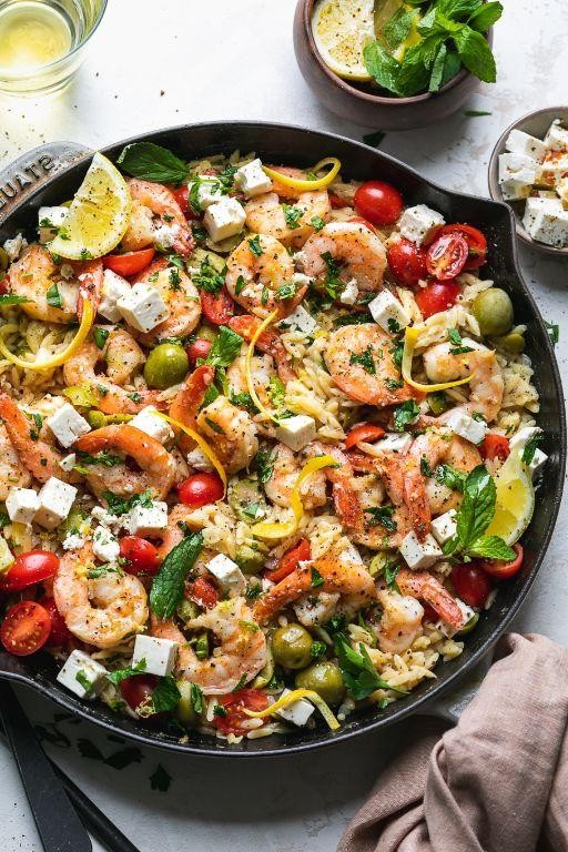Mediterranean Shrimp and Orzo Salad