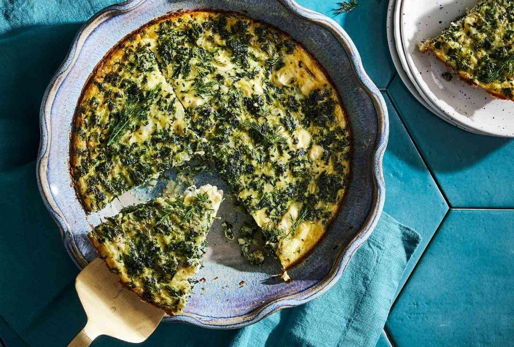 Mediterranean Spinach Feta Quiche