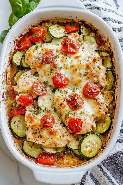Mediterranean Spinach and Zucchini Bake