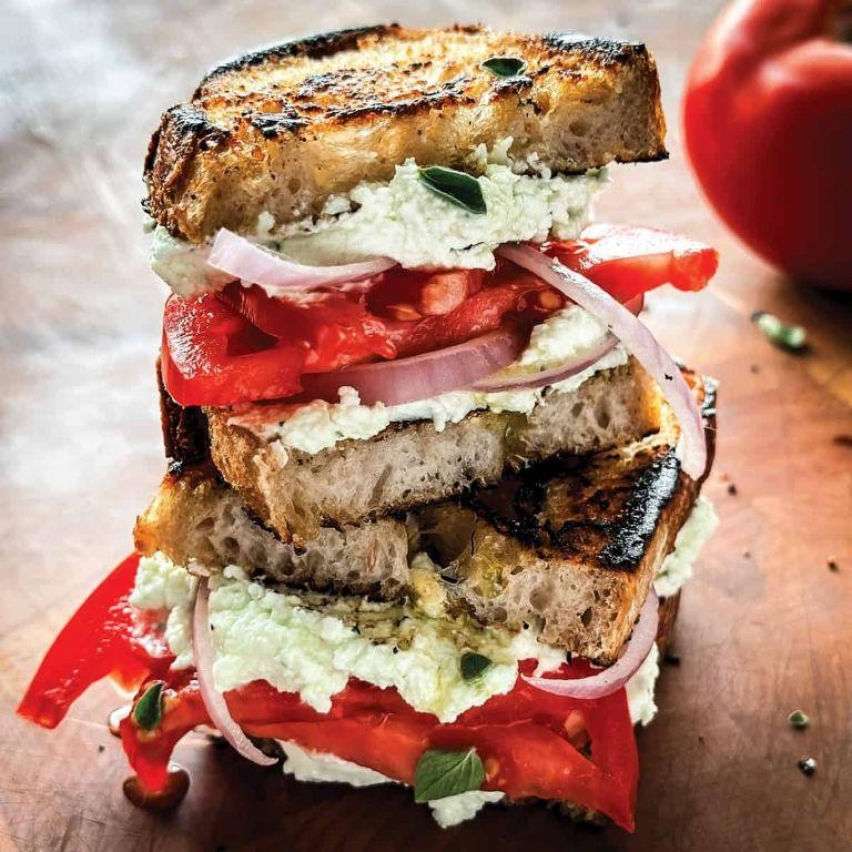 Mediterranean Tomato Feta Sandwich