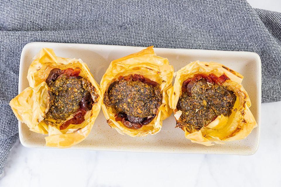 Mediterranean Veggie Filo Tartlets