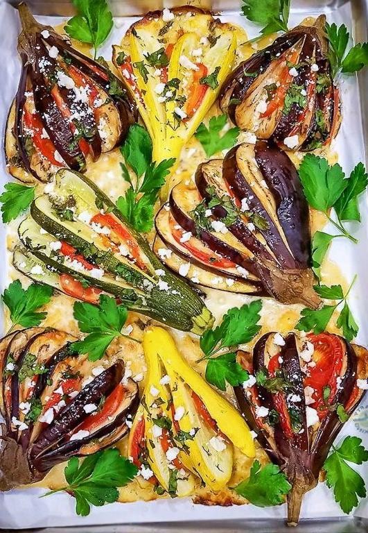 Mediterranean Yellow Squash and Eggplant Bake