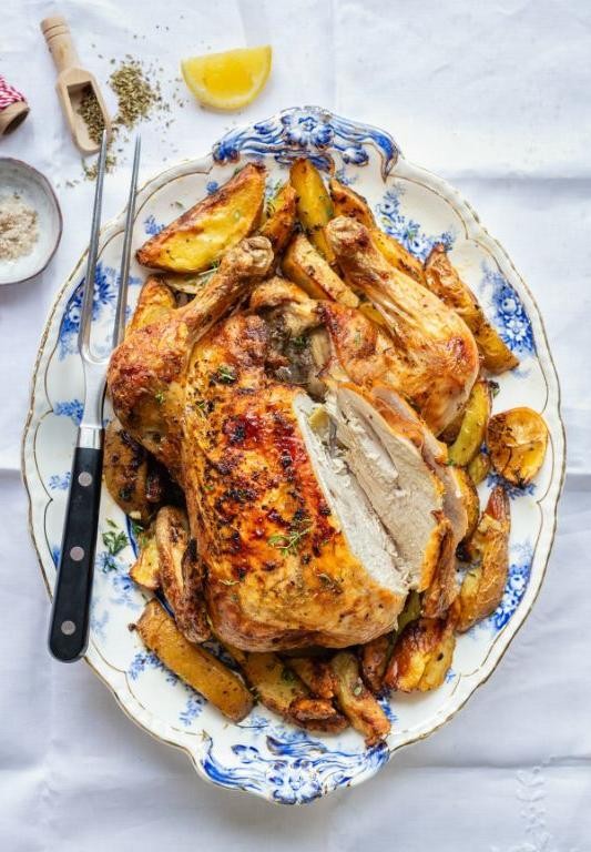 Mediterranean-Style Air Fryer Roast Chicken