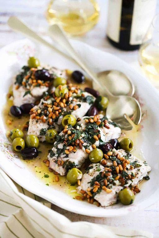 Mediterranean-Style Baked Redfish with Olives