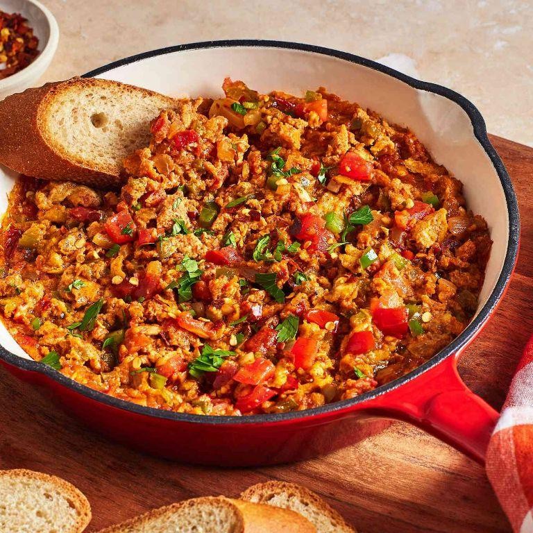 Menemen with Fresh Tomatoes and Peppers