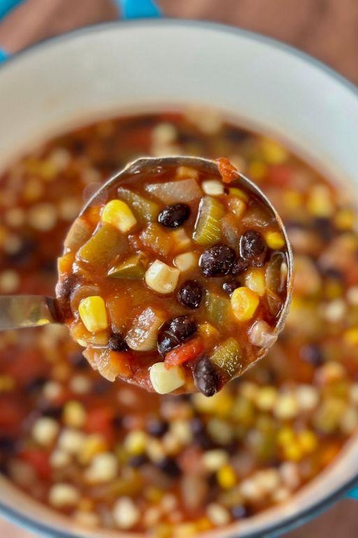 Mexican Black Bean and Corn Soup