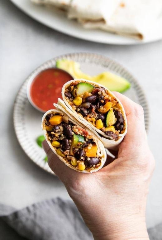 Mexican Black Bean and Quinoa Wrap