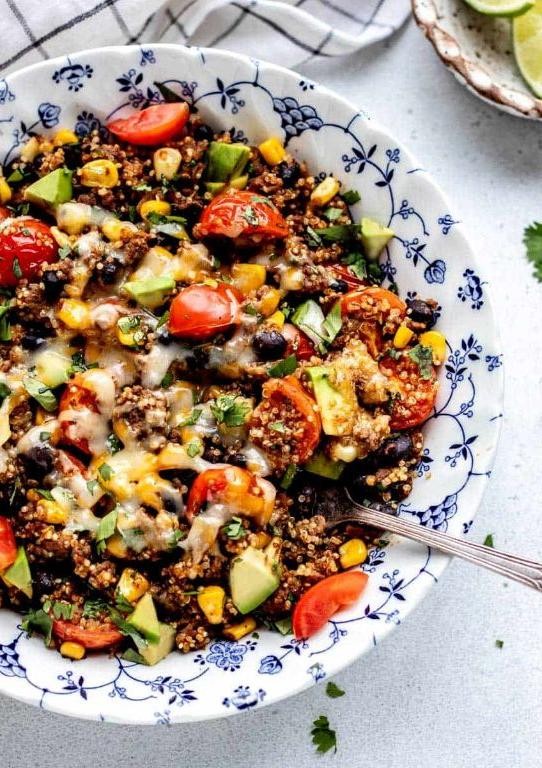 Mexican Ground Beef and Quinoa Tacos