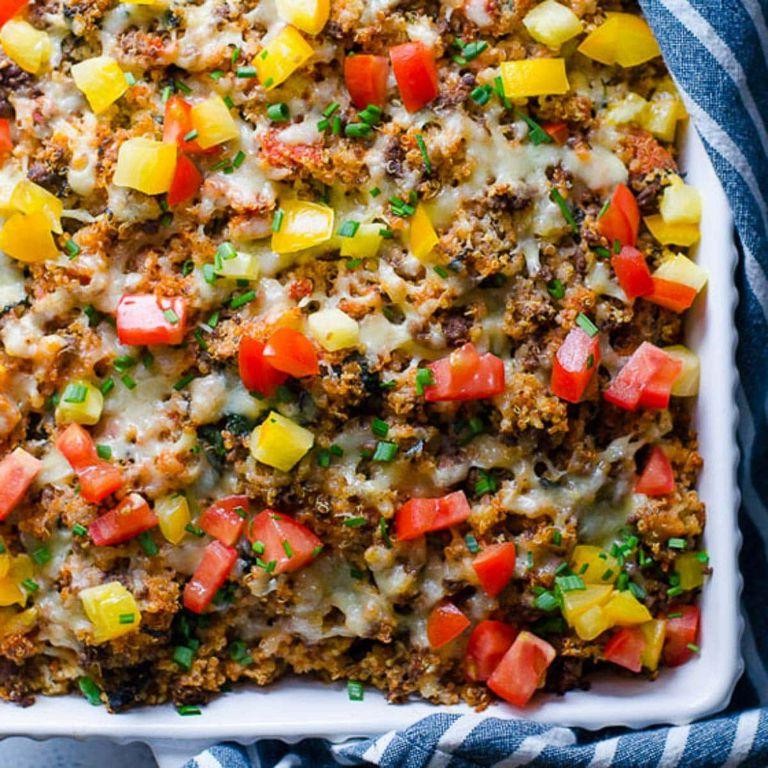 Mexican Ground Turkey Quinoa Bake
