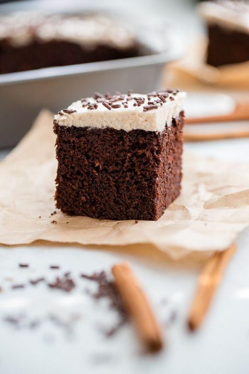 Mexican Hot Chocolate Sheet Cake with Cinnamon Hint