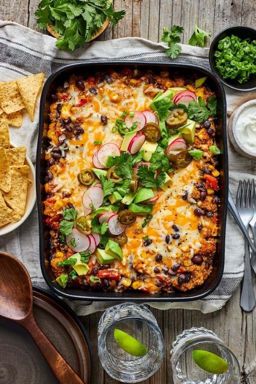 Mexican Quinoa and Bean Bake