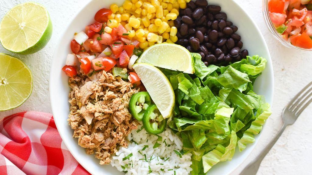 Mexican Tuna and Rice Burrito Bowls