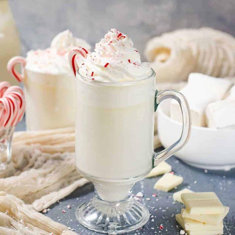 Mexican White Hot Chocolate with Peppermint