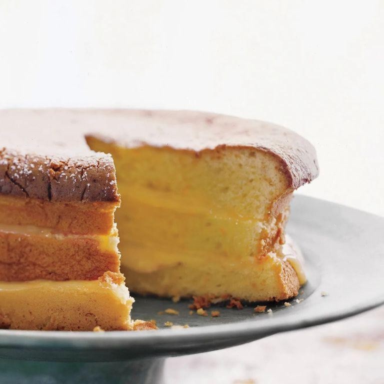 Meyer Lemon Pudding Cake with Lavender Infusion