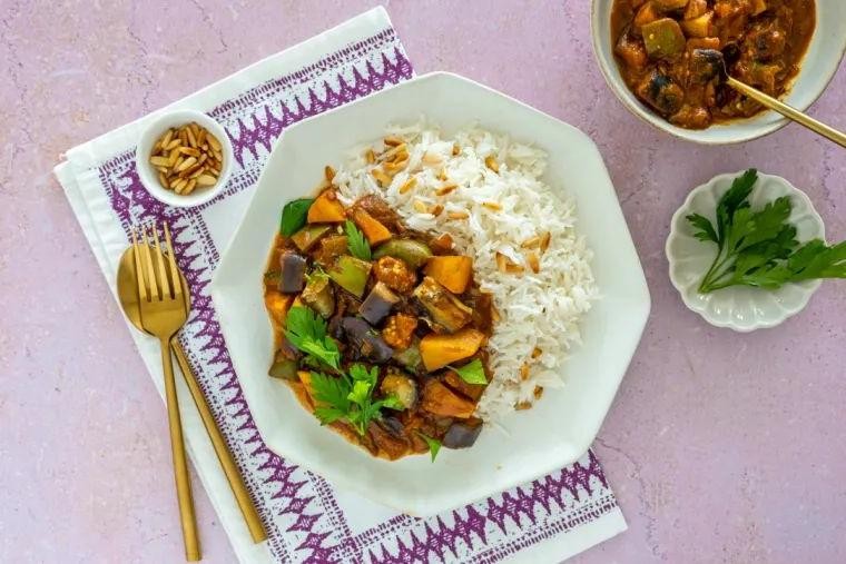Middle Eastern Eggplant and Potato Stew