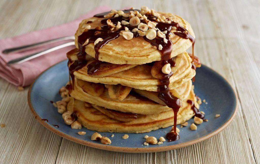 Milo Banana Pancake Stack