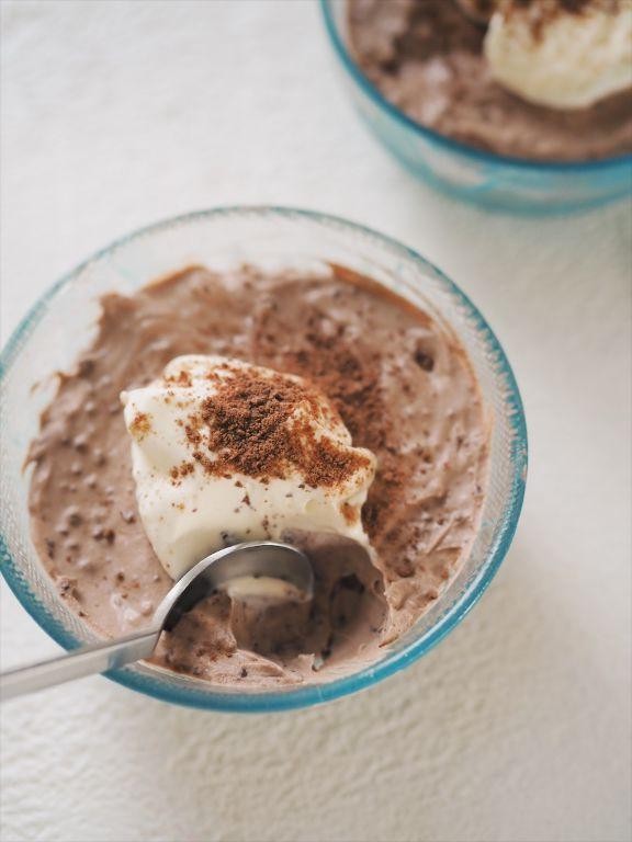 Milo Mousse with Whipped Cream