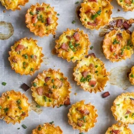 Mini Ham and Gouda Quiche Cups