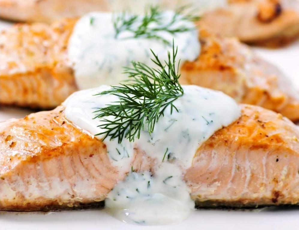 Mint Jelly Marinated Grilled Salmon