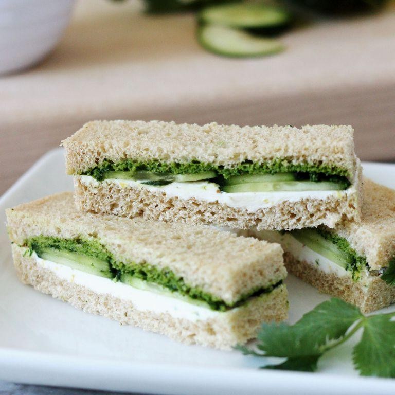 Mint Jelly and Cucumber Tea Sandwiches