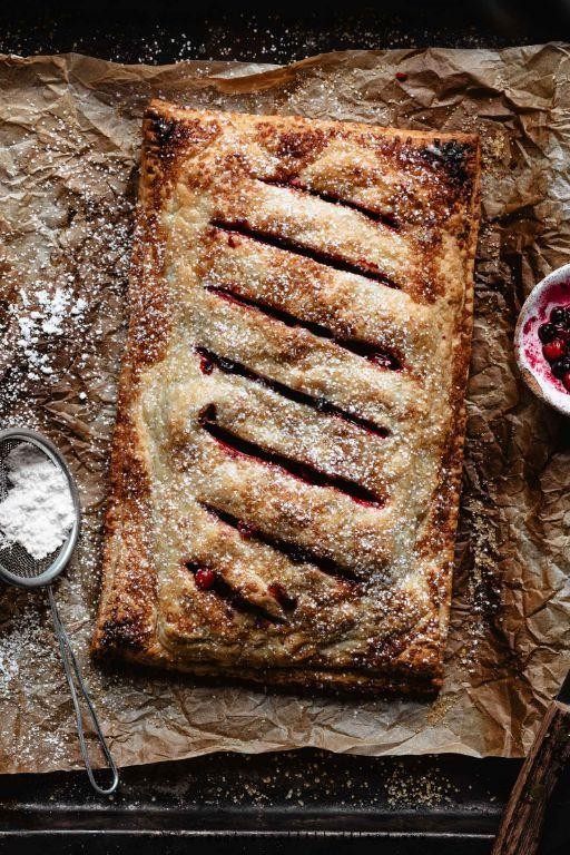 Mixed Berry Puff Pastry Strudel