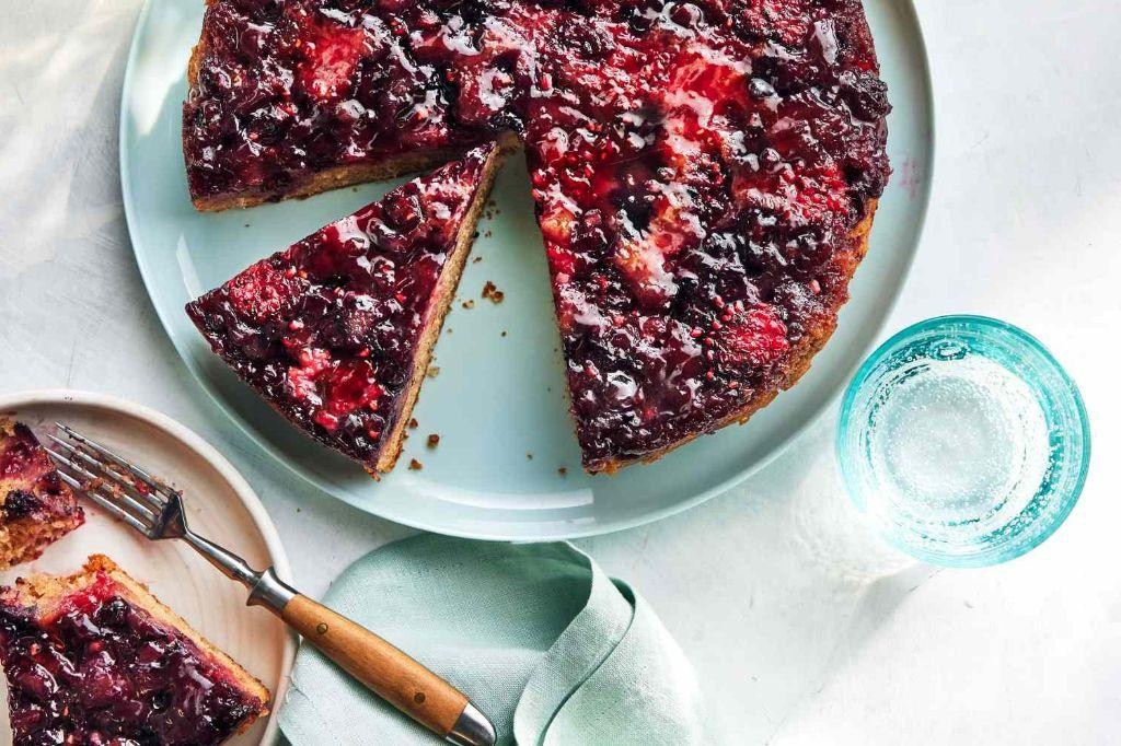 Mixed Berry Upside-Down Cake
