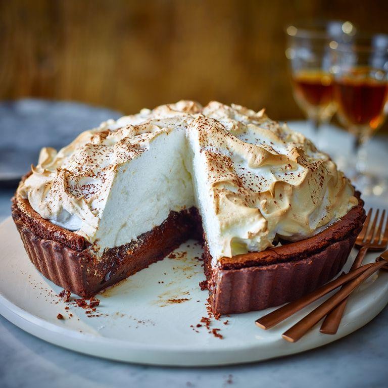 Mocha Chocolate Meringue Pie