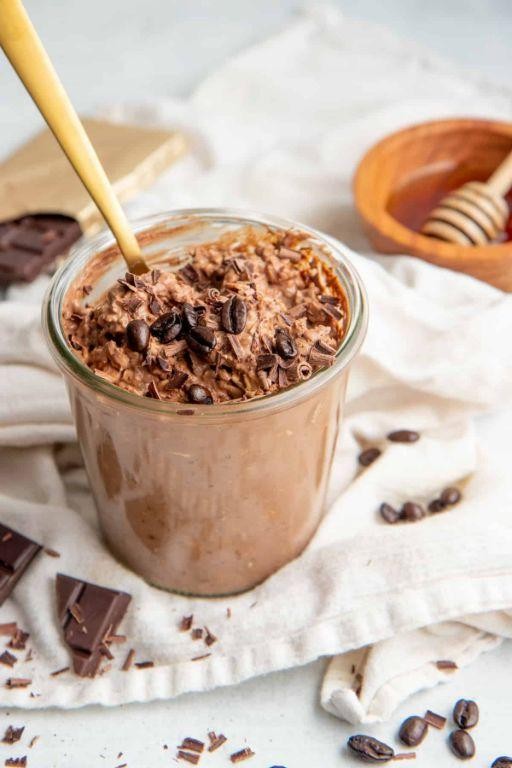 Mocha Espresso Protein-Boosted Overnight Oats