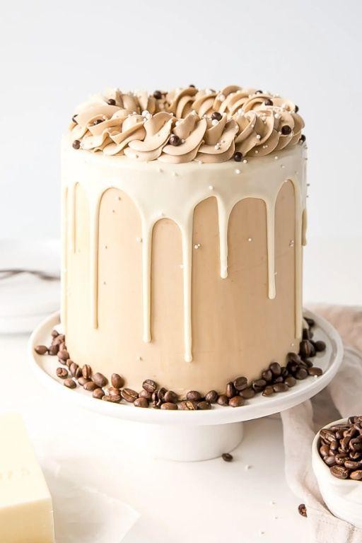 Mocha-Infused White Cake