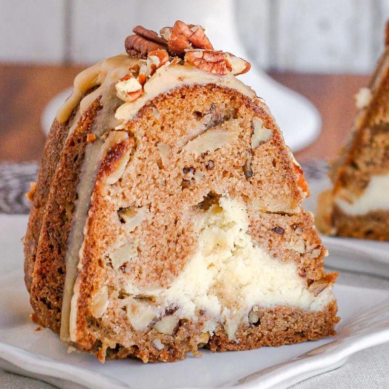 Moist Apple Cake with Cream Cheese Filling