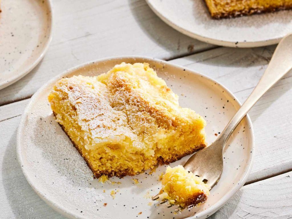 Moist Yellow Box Cake with Cream Cheese Glaze