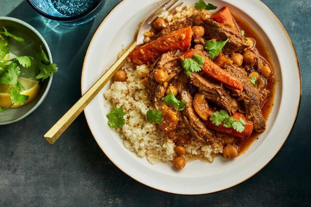 Moroccan Spiced London Broil with Couscous