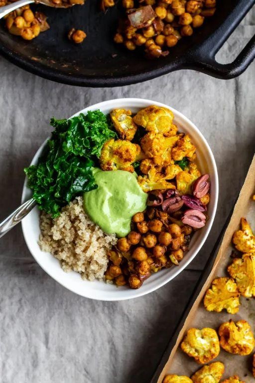 Moroccan Spiced Veggie and Chickpea Bowl