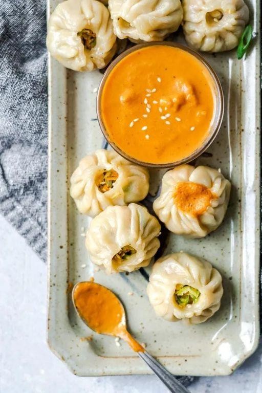 Mouthwatering Momos with Spicy Tomato Chutney