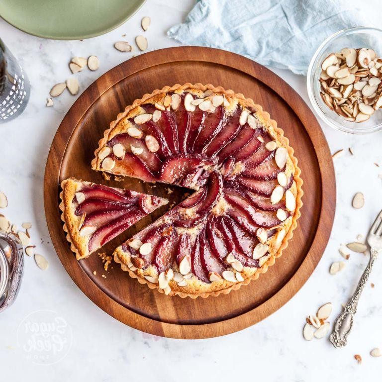 Mulled Wine Poached Pear Pie