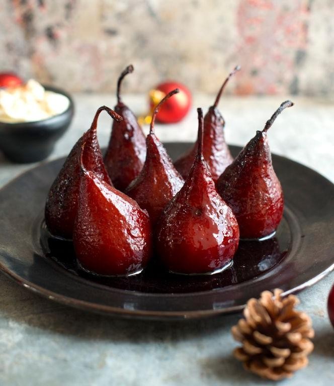 Mulled Wine Poached Pears