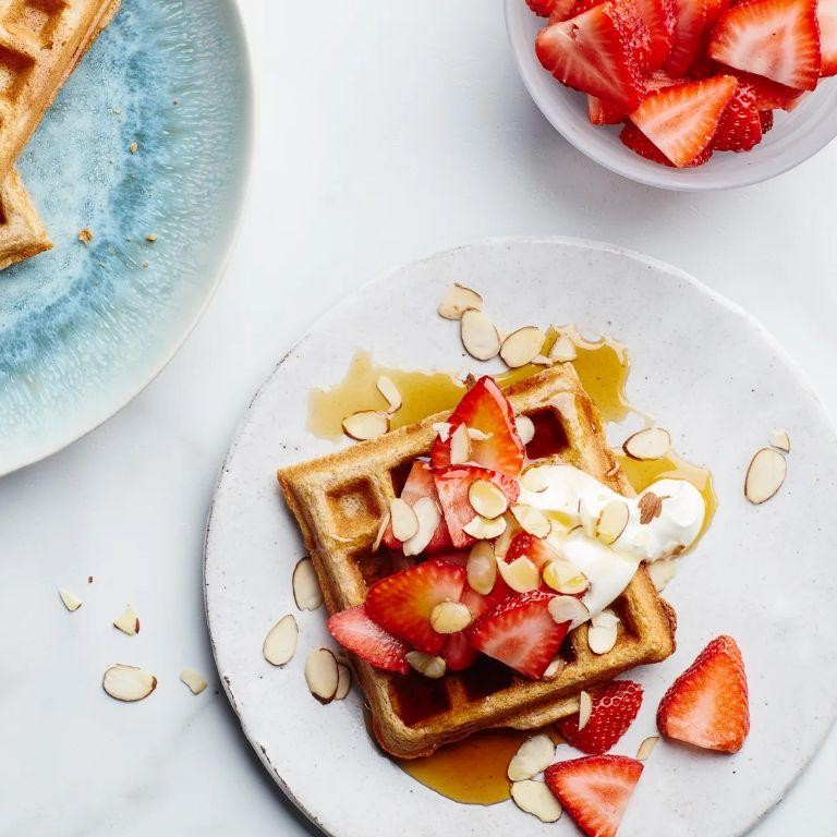 Multigrain Waffles with Berries
