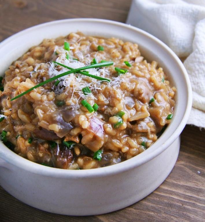 Mushroom Risotto with Port Wine