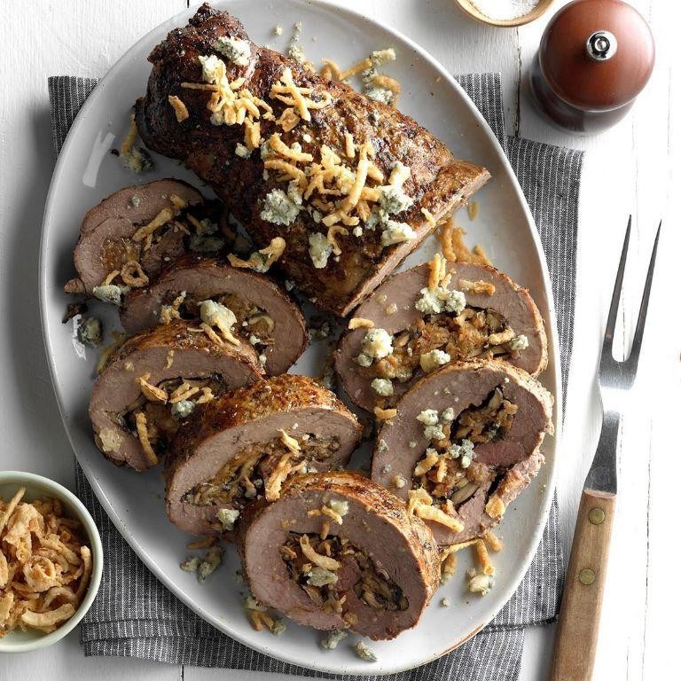 Mushroom and Blue Cheese Stuffed Tenderloin