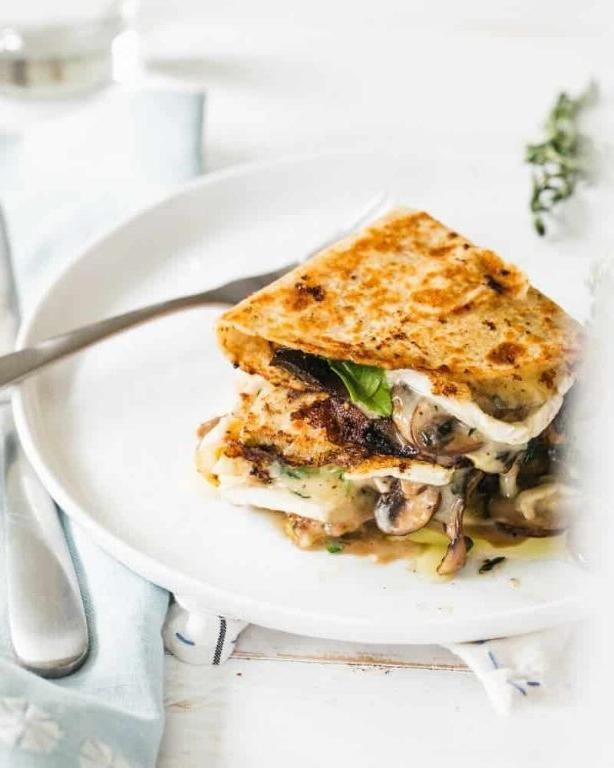Mushroom and Brie Quesadillas