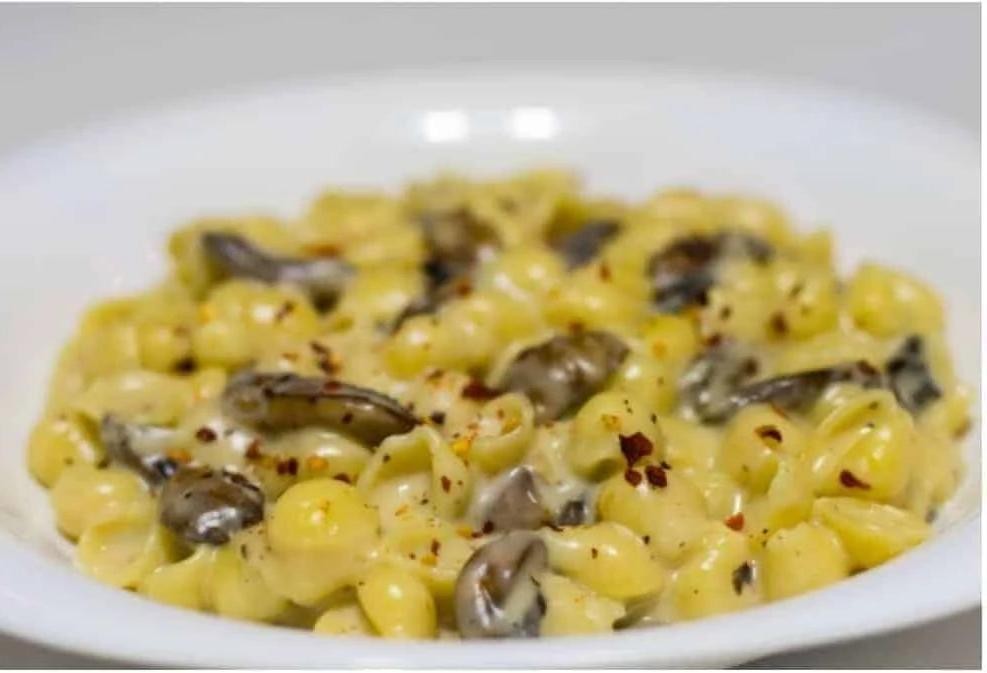 Mushroom and Gouda Crockpot Mac and Cheese