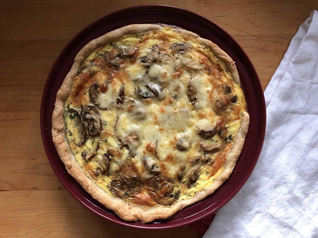 Mushroom and Gruyere Cheese Quiche