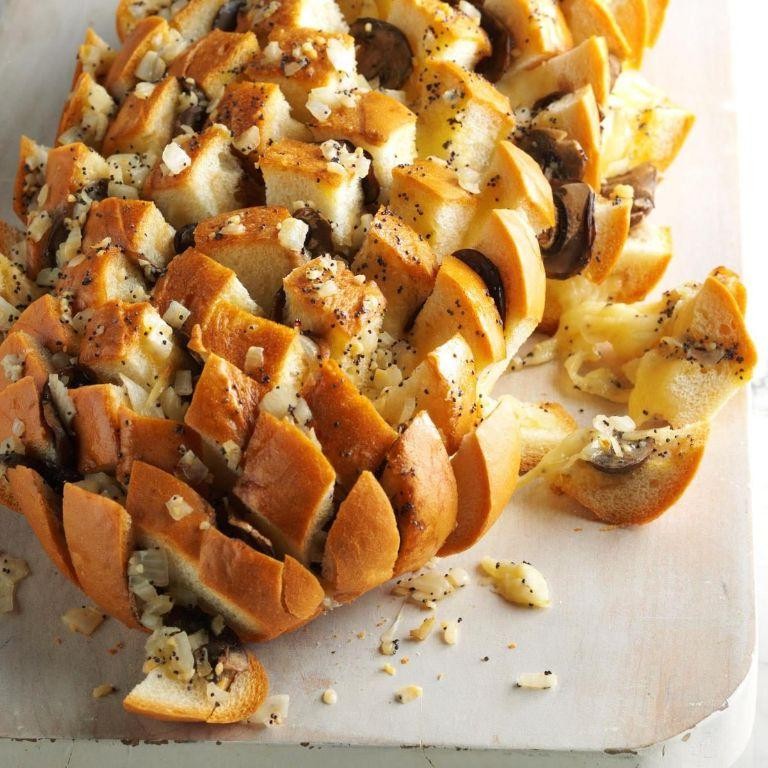 Mushroom and Gruyere Stuffed Sourdough Mini Loaves