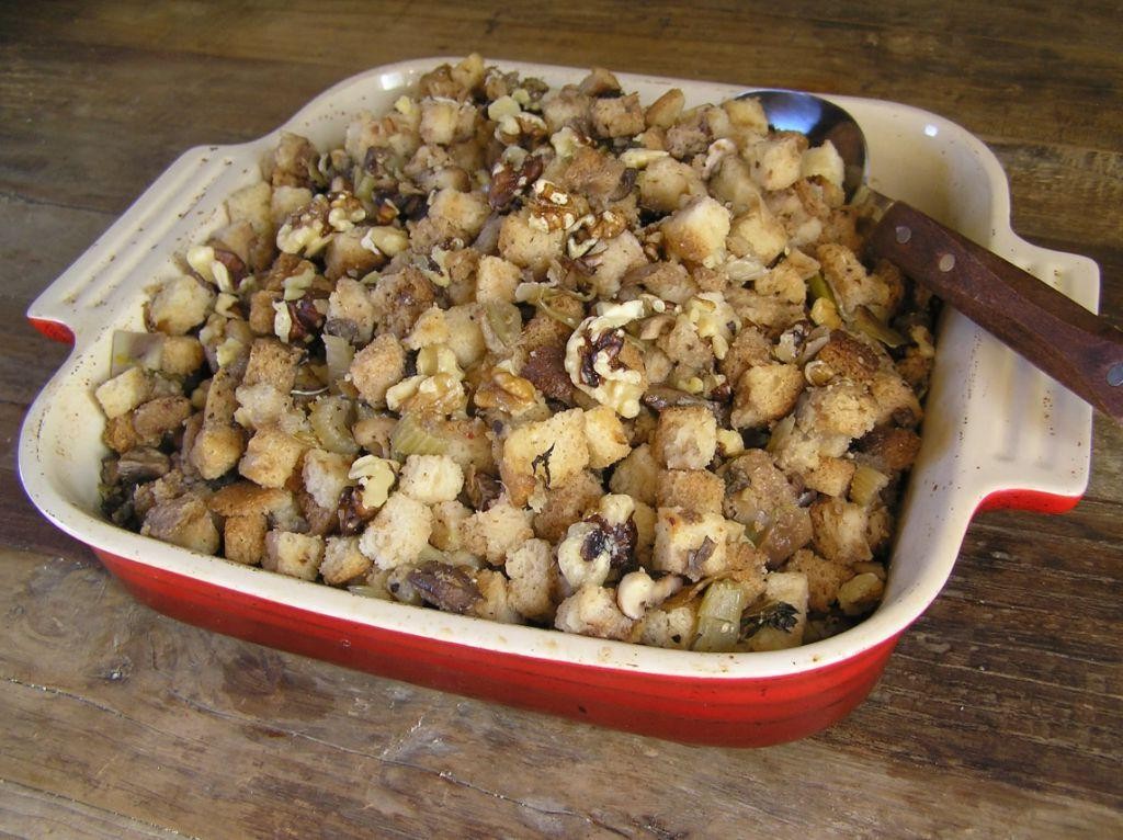 Mushroom and Leek Turkey Stuffing in the Crockpot