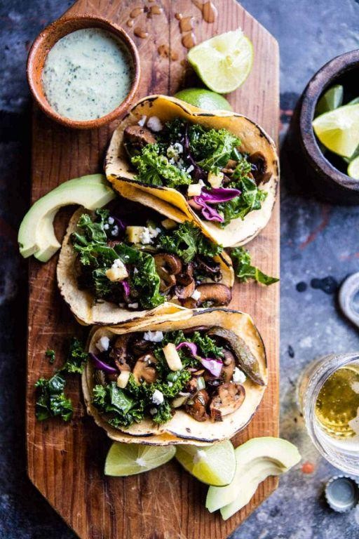 Mushroom and Poblano Pepper Tacos