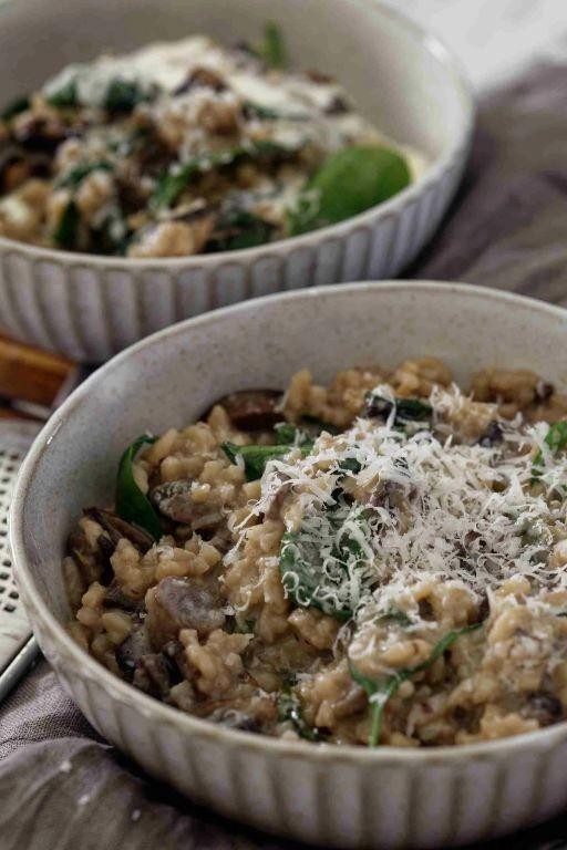 Mushroom and Spinach Risotto
